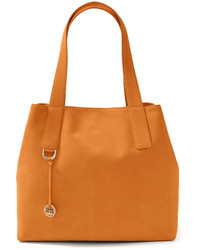 Оранжевая замшевая большая сумка