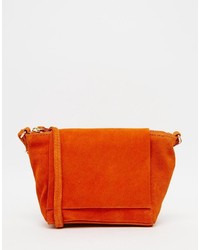 Оранжевая замшевая сумка через плечо от Asos