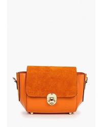 Оранжевая замшевая сумка через плечо от Roberto Buono