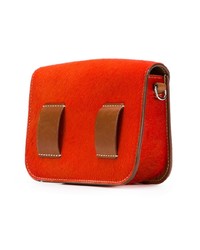 Оранжевая замшевая сумка через плечо от Holland & Holland