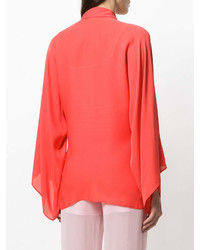 Женская оранжевая классическая рубашка от Emilio Pucci
