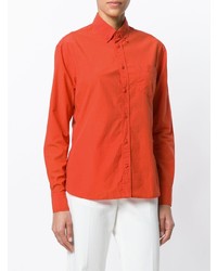 Женская оранжевая классическая рубашка от Tomas Maier