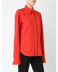 Женская оранжевая классическая рубашка от Stella McCartney