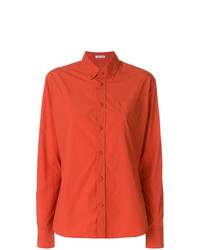 Женская оранжевая классическая рубашка от Tomas Maier