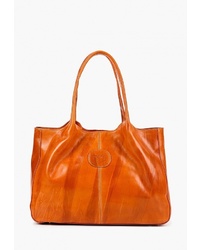 Оранжевая кожаная большая сумка от Alexander Tsiselsky
