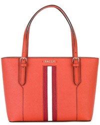 Оранжевая кожаная большая сумка от Bally