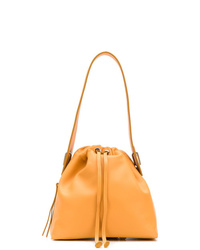 Оранжевая кожаная большая сумка от Bonastre