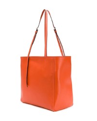 Оранжевая кожаная большая сумка от Prada