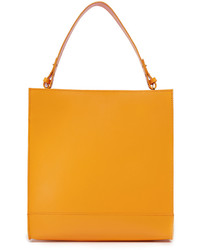 Оранжевая кожаная большая сумка от Danielle Foster