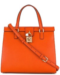 Оранжевая кожаная большая сумка от Dolce & Gabbana