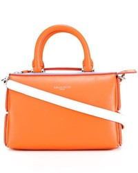 Оранжевая кожаная большая сумка от Emilio Pucci