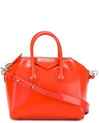 Оранжевая кожаная большая сумка от Givenchy