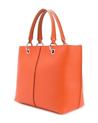 Оранжевая кожаная большая сумка от Tod's
