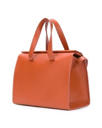 Оранжевая кожаная большая сумка от Aesther Ekme