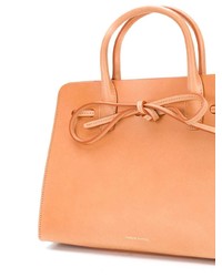 Оранжевая кожаная большая сумка от Mansur Gavriel