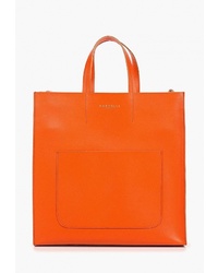 Оранжевая кожаная большая сумка от Nardelli