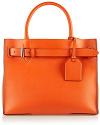 Оранжевая кожаная большая сумка от Reed Krakoff