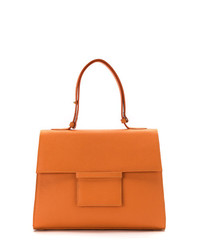 Оранжевая кожаная большая сумка от Sarah Chofakian