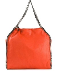 Оранжевая кожаная большая сумка от Stella McCartney