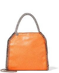 Оранжевая кожаная большая сумка от Stella McCartney