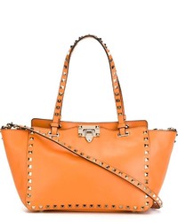 Оранжевая кожаная большая сумка от Valentino