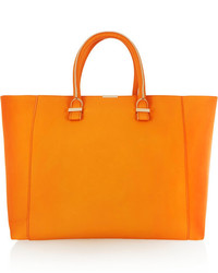 Оранжевая кожаная большая сумка от Victoria Beckham