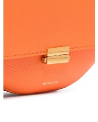 Оранжевая кожаная поясная сумка от Wandler