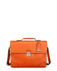 Оранжевая кожаная сумка
