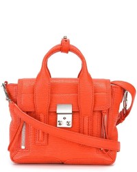 Оранжевая кожаная сумка-саквояж от 3.1 Phillip Lim