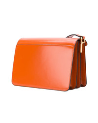 Оранжевая кожаная сумка-саквояж от Marni