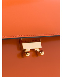 Оранжевая кожаная сумка-саквояж от Marni