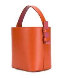 Оранжевая кожаная сумка через плечо от Nico Giani