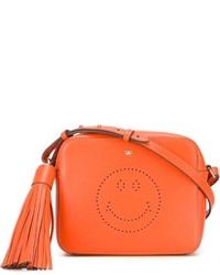 Оранжевая кожаная сумка через плечо от Anya Hindmarch