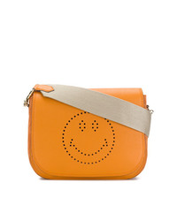 Оранжевая кожаная сумка через плечо от Anya Hindmarch