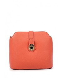 Оранжевая кожаная сумка через плечо от Baggini