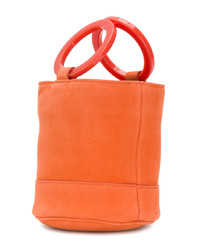 Оранжевая кожаная сумка через плечо от Simon Miller