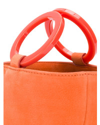Оранжевая кожаная сумка через плечо от Simon Miller