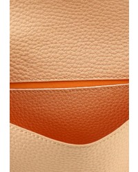 Оранжевая кожаная сумка через плечо от Calipso