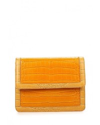 Оранжевая кожаная сумка через плечо от Calipso