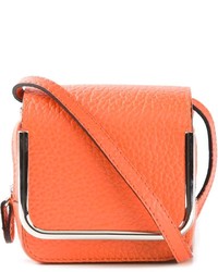 Оранжевая кожаная сумка через плечо от Carven