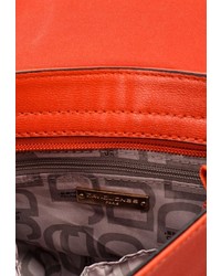 Оранжевая кожаная сумка через плечо от David Jones