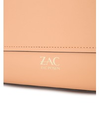 Оранжевая кожаная сумка через плечо от Zac Zac Posen