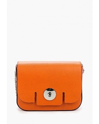 Оранжевая кожаная сумка через плечо от Giorgio Costa