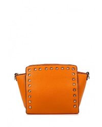 Оранжевая кожаная сумка через плечо от HAPPY CHARMS FAMILY