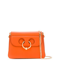 Оранжевая кожаная сумка через плечо от JW Anderson