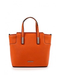 Оранжевая кожаная сумка через плечо от Leo Ventoni