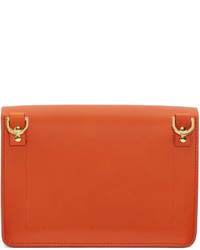 Оранжевая кожаная сумка через плечо от Sophie Hulme
