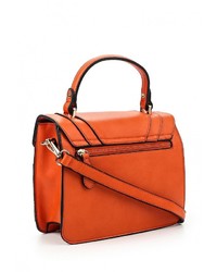 Оранжевая кожаная сумка через плечо от Paolo
