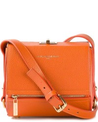 Оранжевая кожаная сумка через плечо от Philippe Model