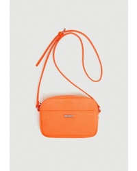 Оранжевая кожаная сумка через плечо от Pull&Bear